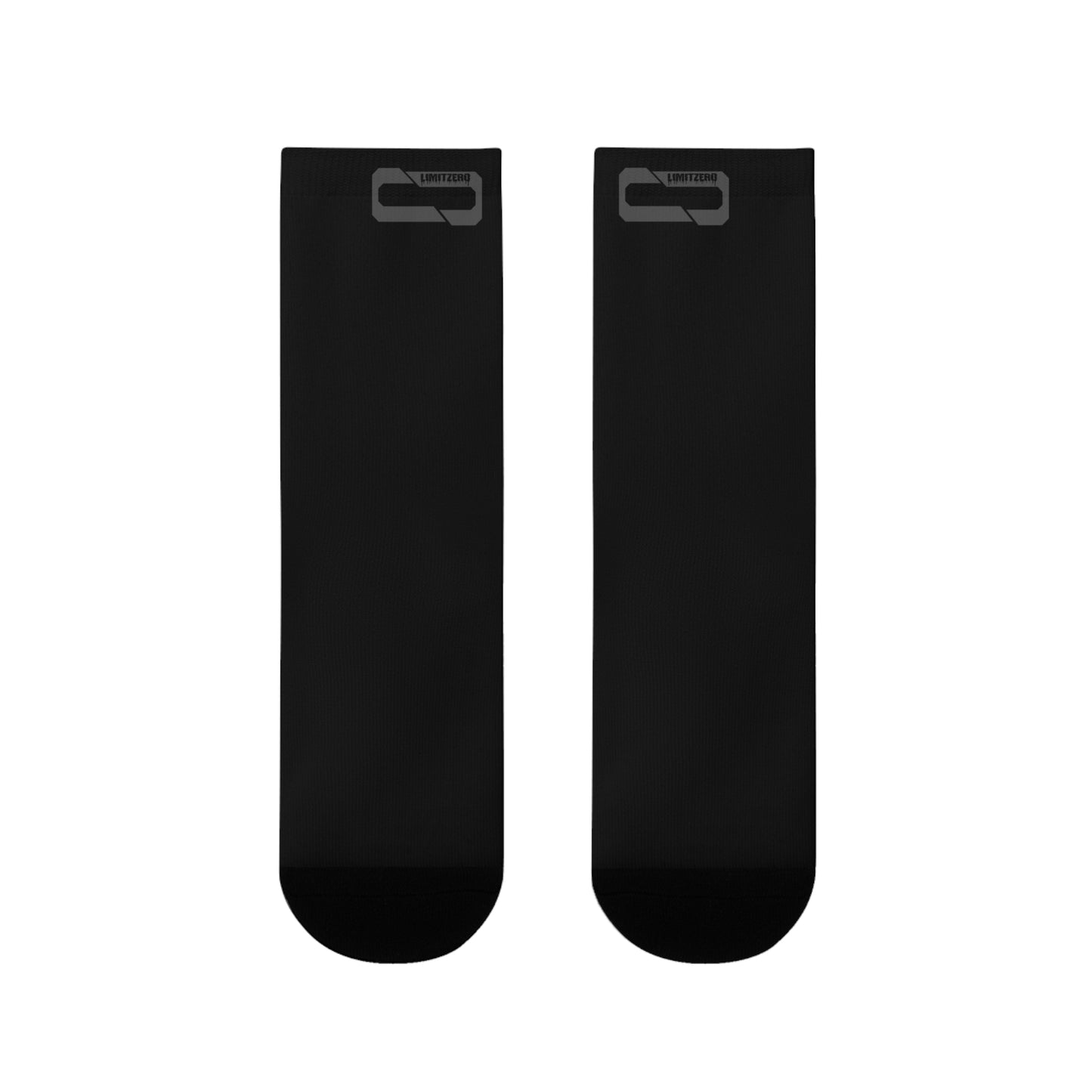 LimitZero Black/Grey Athletic Mid Sport Crew Socks