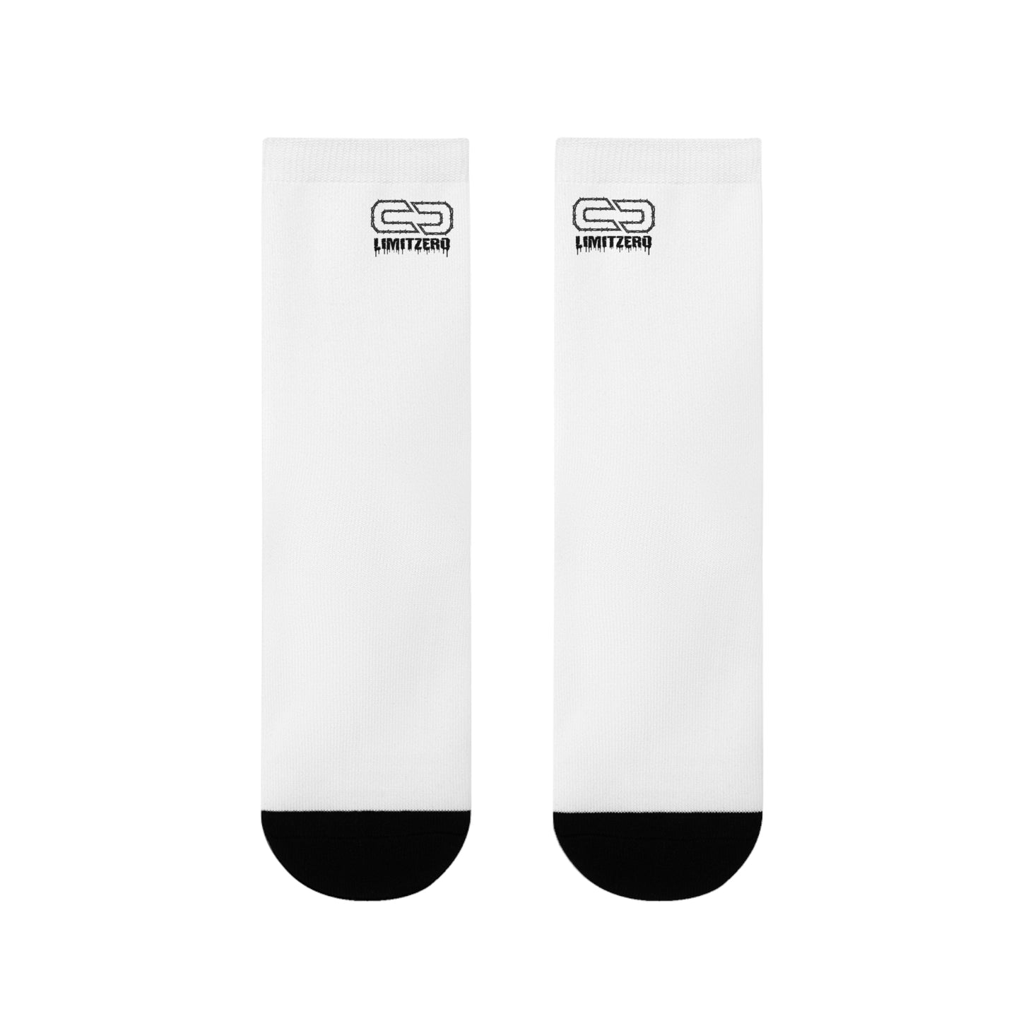 LimitZero White Barb Mid Crew Socks