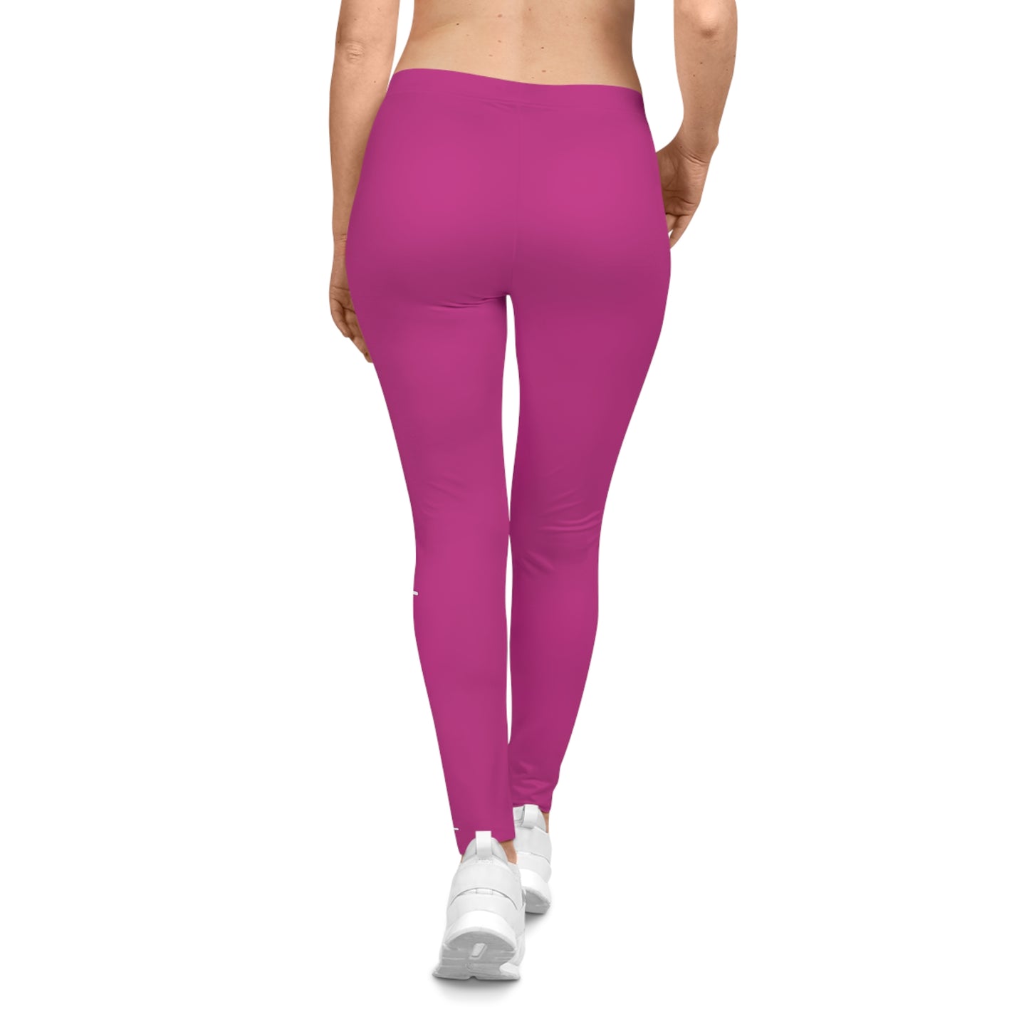 LimitZero Women's Pink w White New Era Leggings – Yoga Pants
