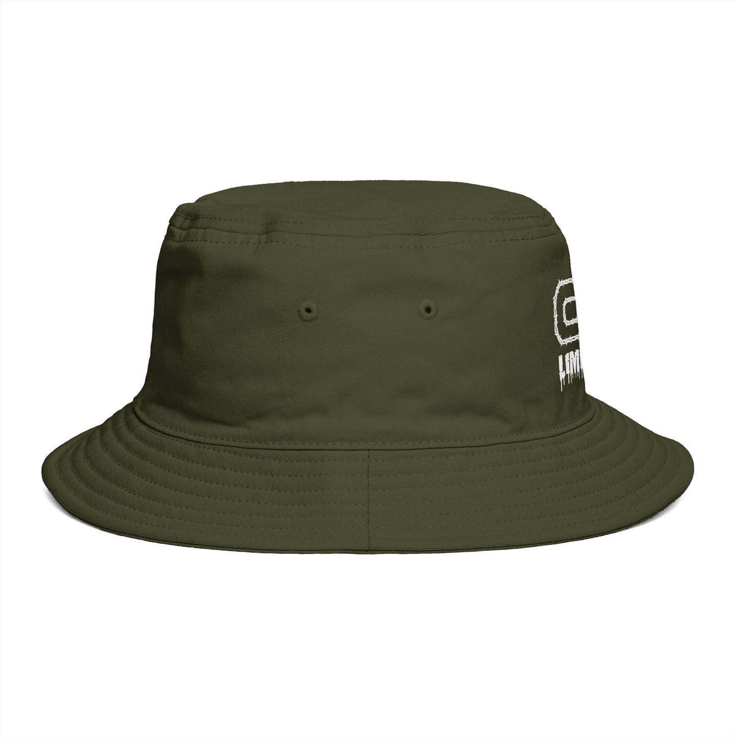 LimitZero Olive Barbed Logo Summer Bucket Hat