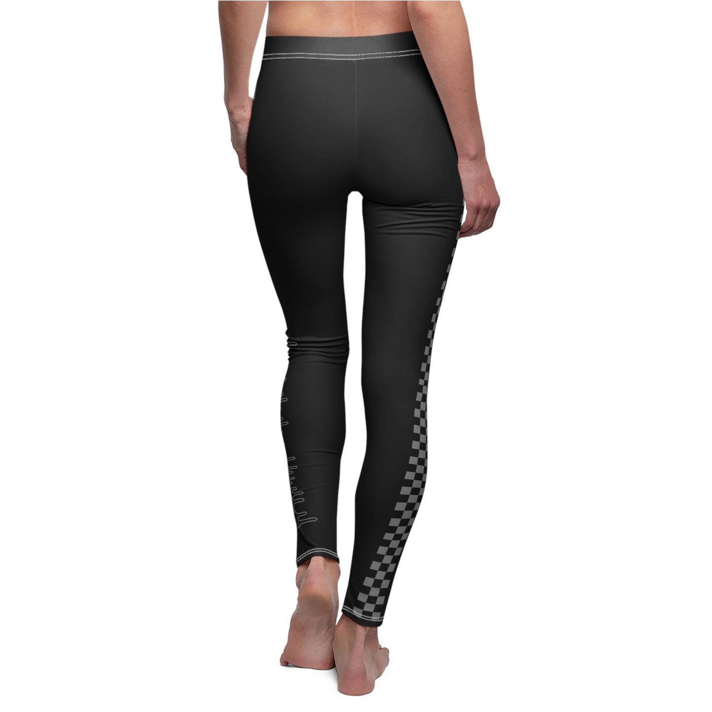 LimitZero Women's Cut & Sew Casual checkered Glitch Leggings