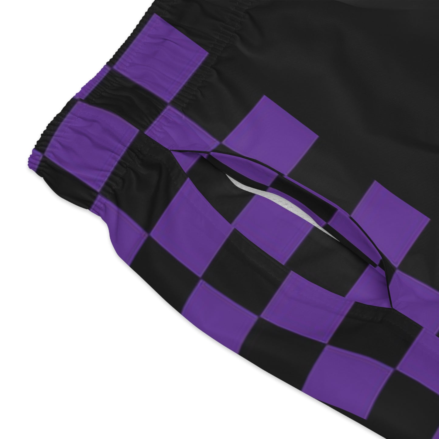 LimitZero Black/Purple checkered Surf Shorts V3