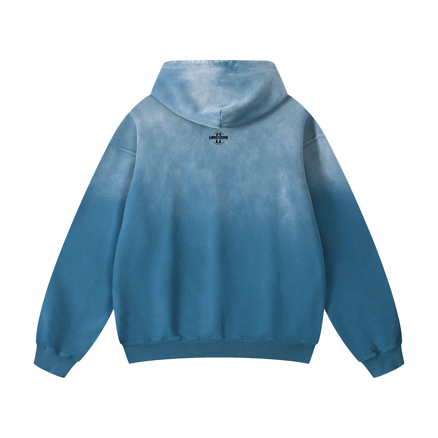 LimitZero LimitedEdition Heavyweight Sunfade Blue Oversized Unisex Hoodie