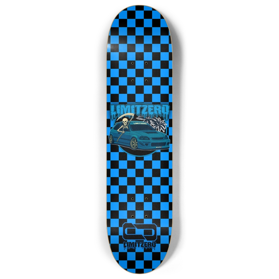 LimitZero Chequered Gr1m Skateboard