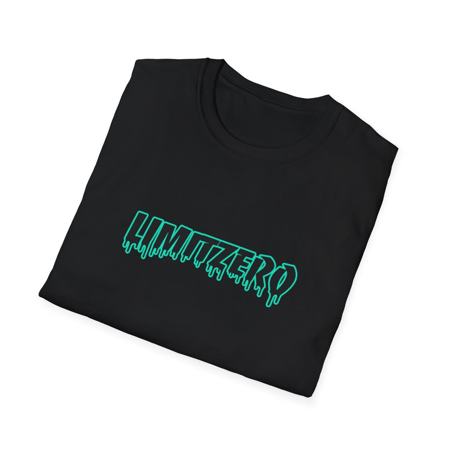 LimitZero Front Teal Curved Drip Logo Tee