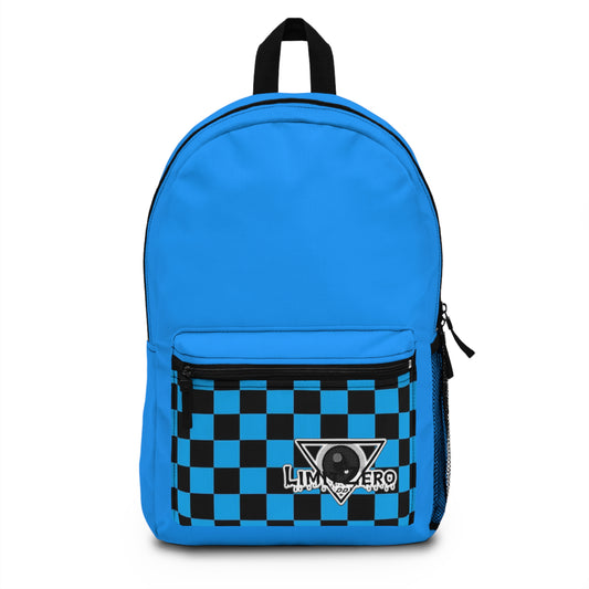 LimitZero Blue Semi Checkered Backpack