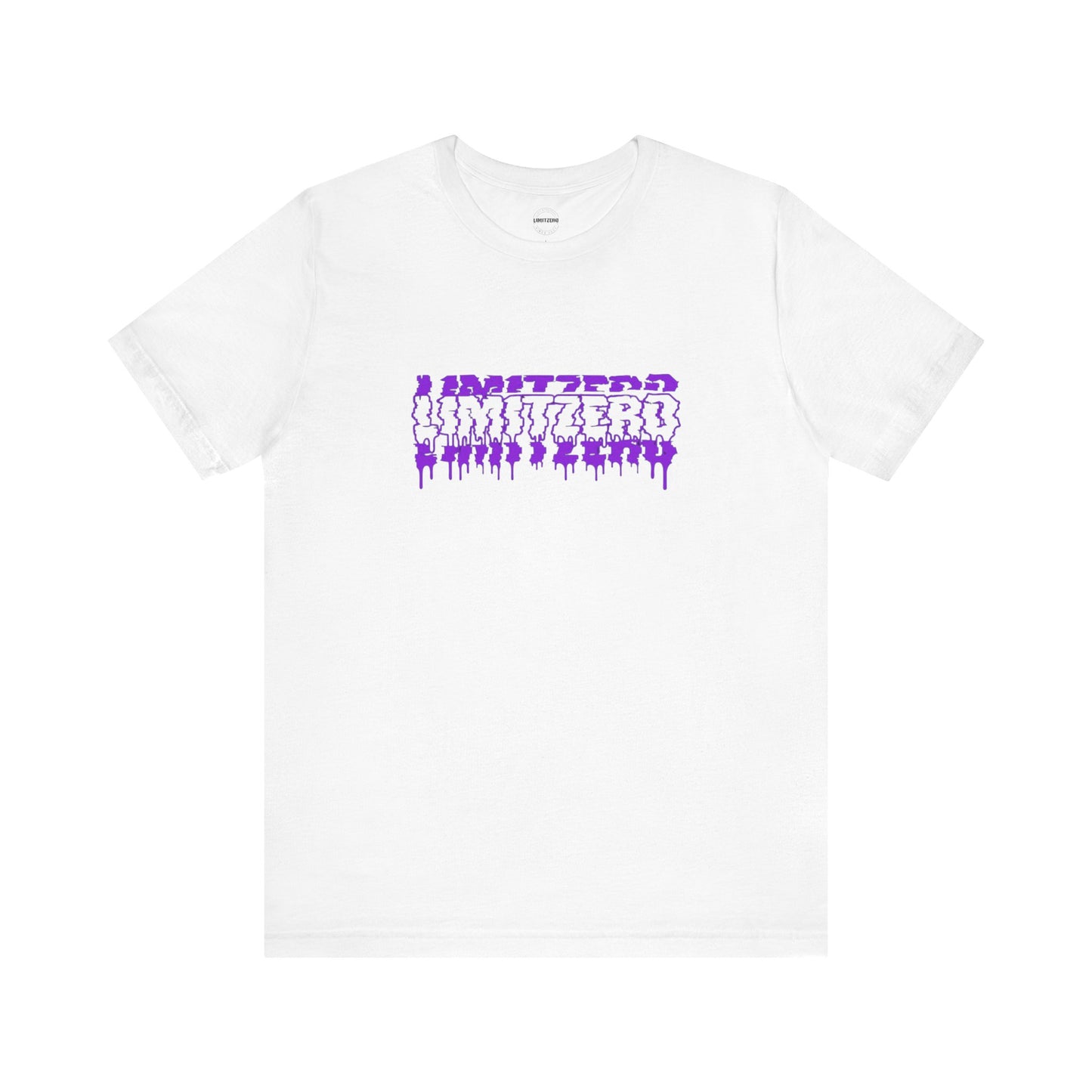 LimitZero Front New Era Glitch all-Purple Logo Unisex Tee