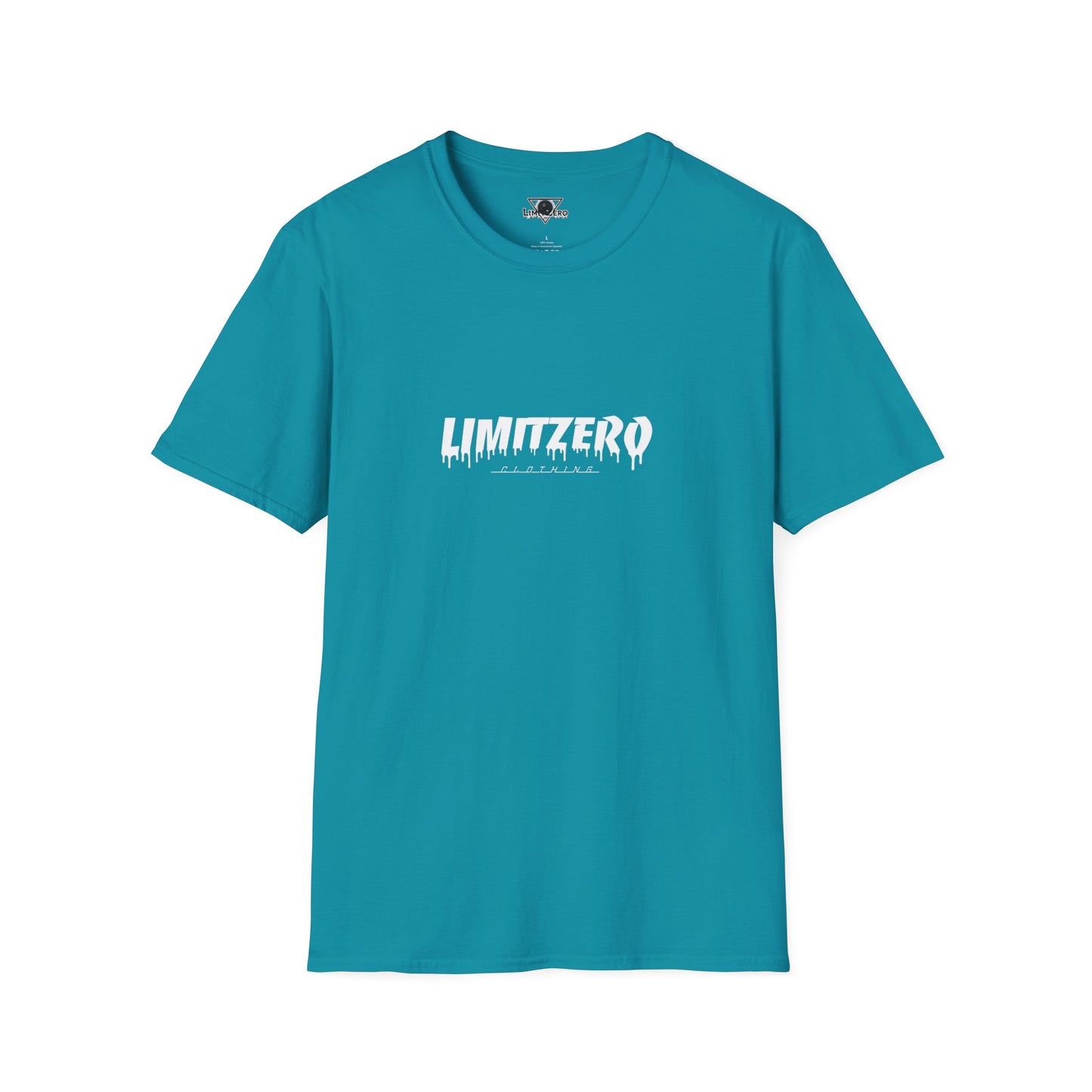 LimitZero Front White Curved Drip Logo Tee (US Market)