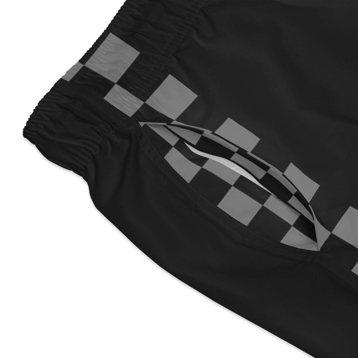 LimitZero Grey checkered Logo Surf Shorts