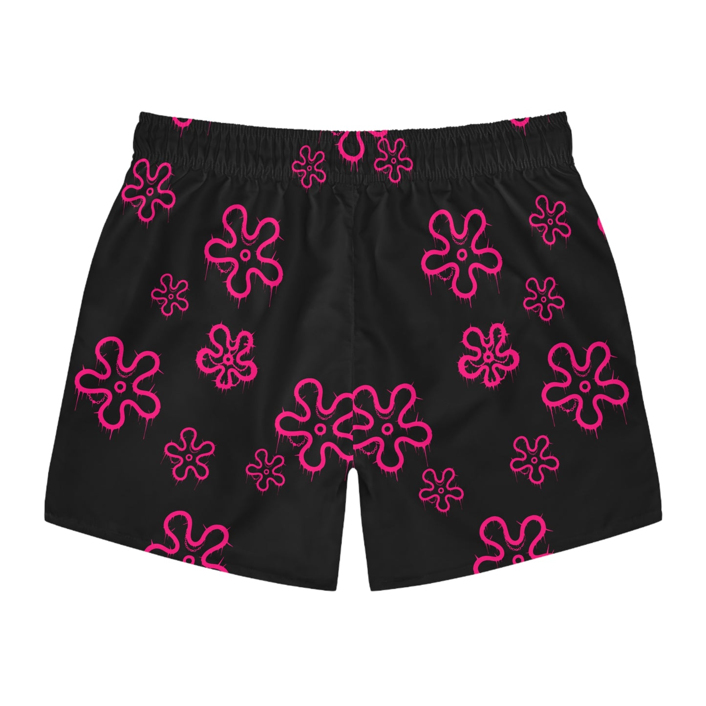 LimitZero Pink D3ad-Hawaii Surf Shorts with Grey Graffiti Pockets
