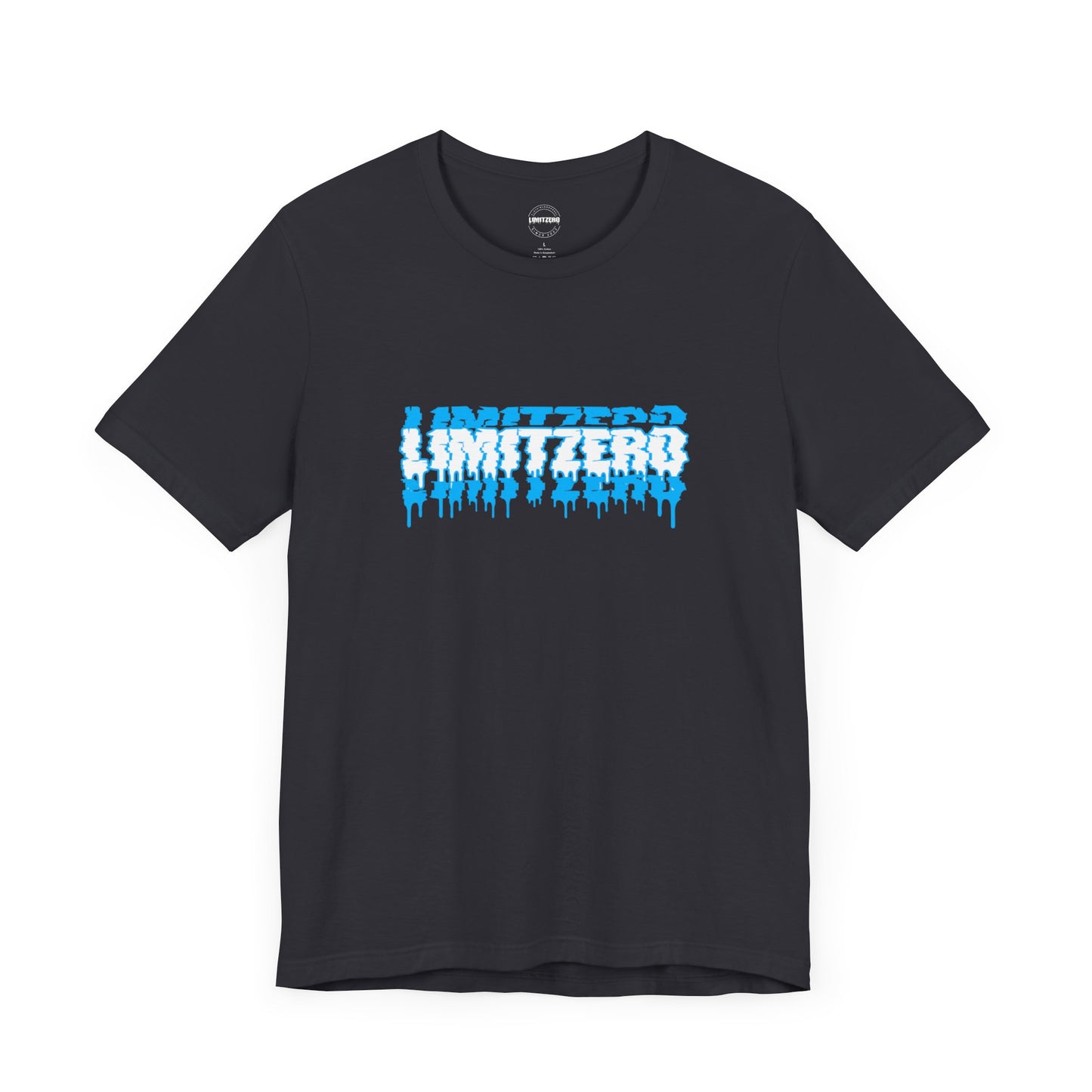 LimitZero Front New Era Glitch Blue Logo Tee