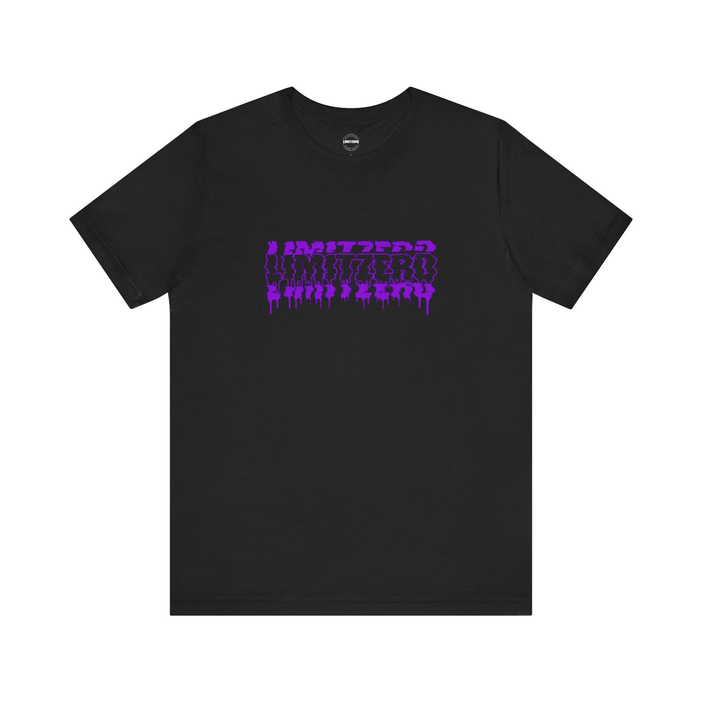 LimitZero Front New Era Glitch all-Purple Logo Unisex Tee