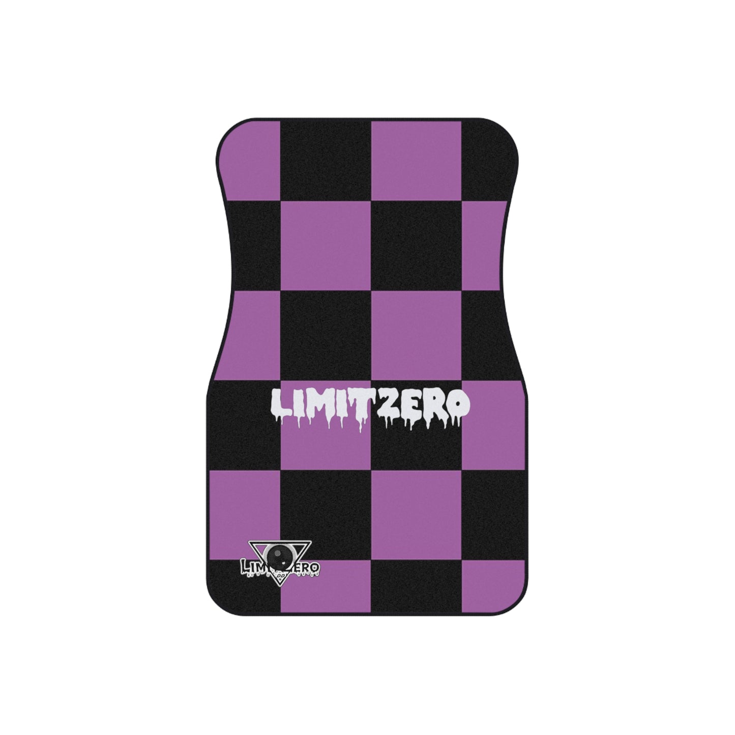 LimitZero Purple Checkered Car Mats (2x Front)