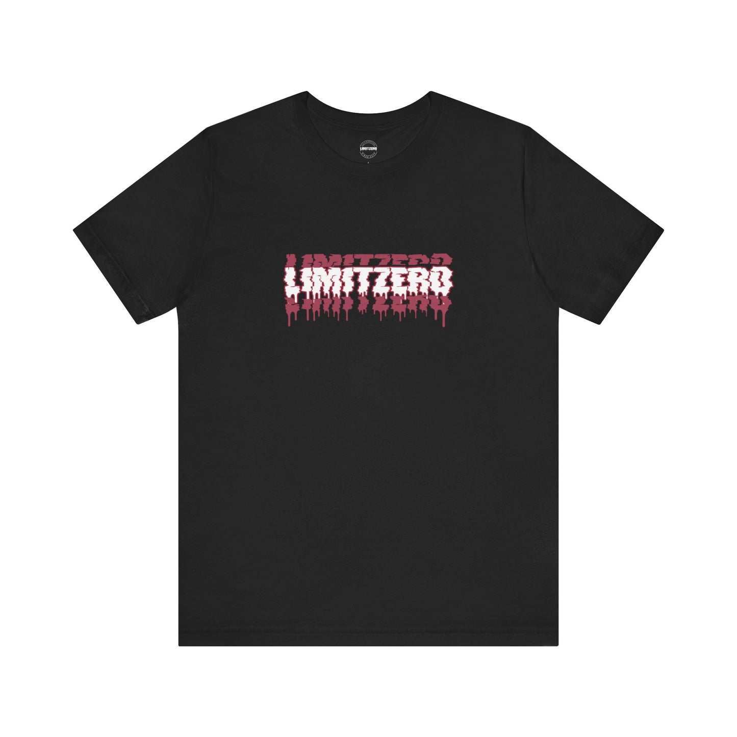 LimitZero Front New Era Glitch Maroon Logo Tee