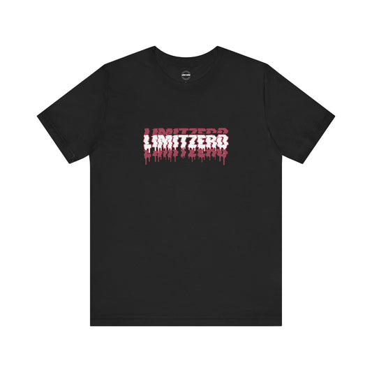LimitZero Front New Era Glitch Maroon Logo Tee