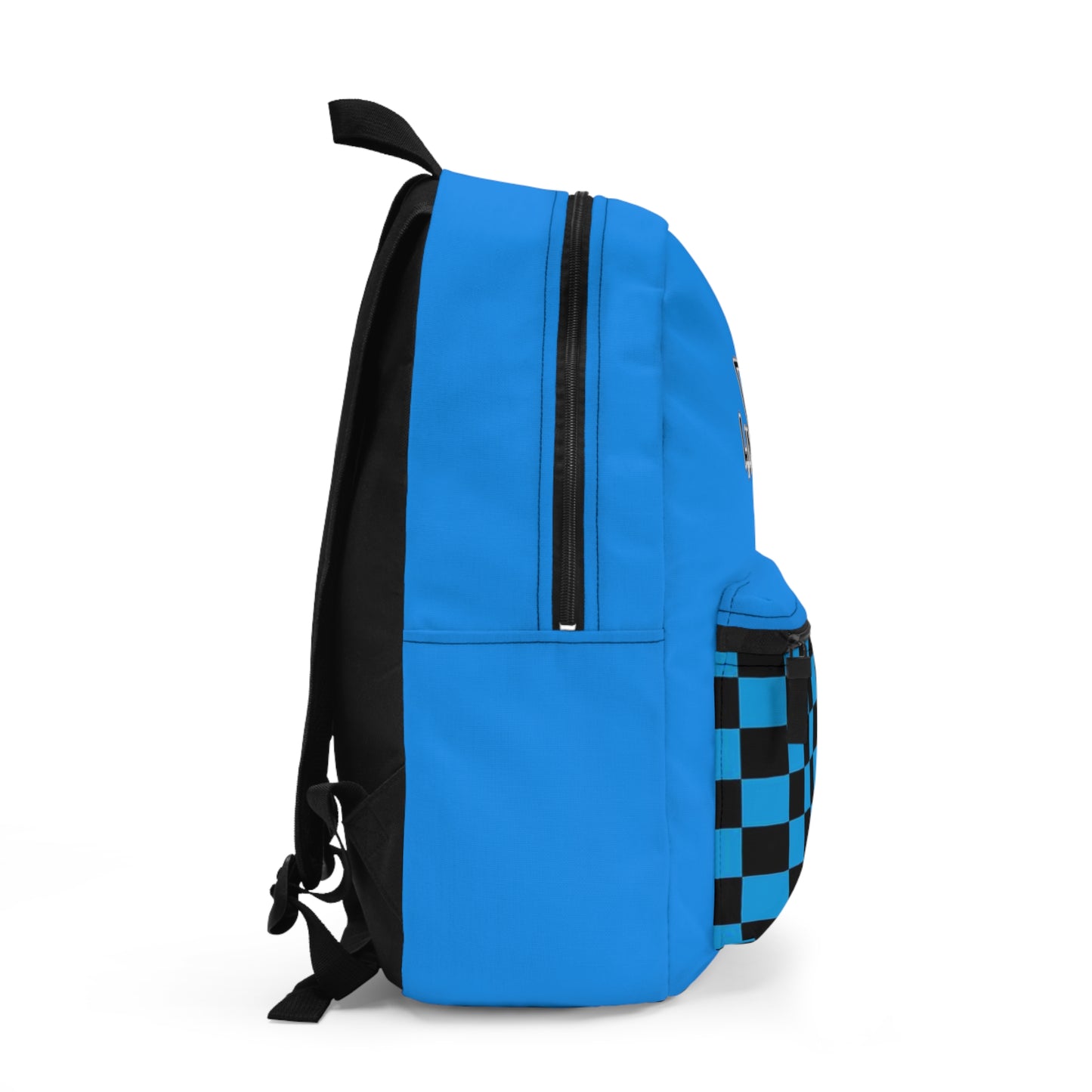 LimitZero Blue Semi Checkered Logo Backpack