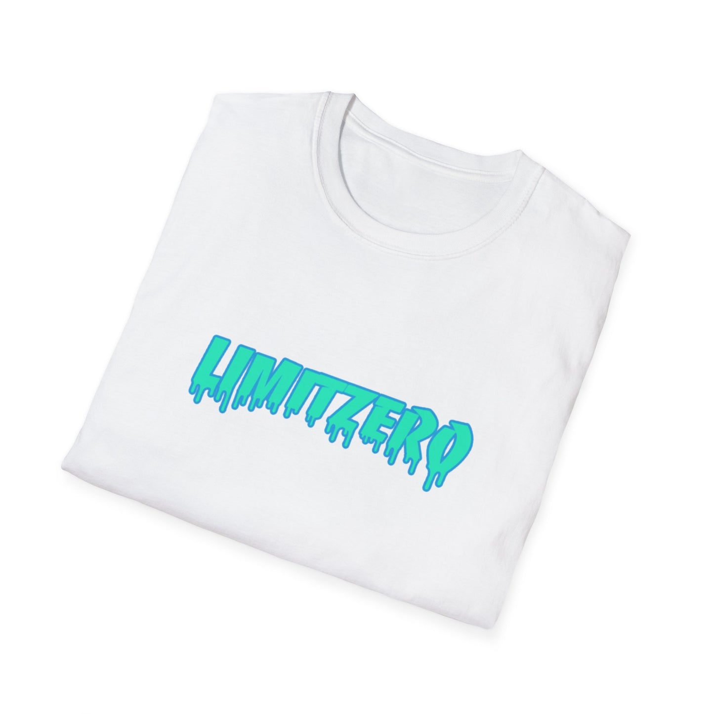 LimitZero Front Teal/Blue Curved Drip Logo Tee