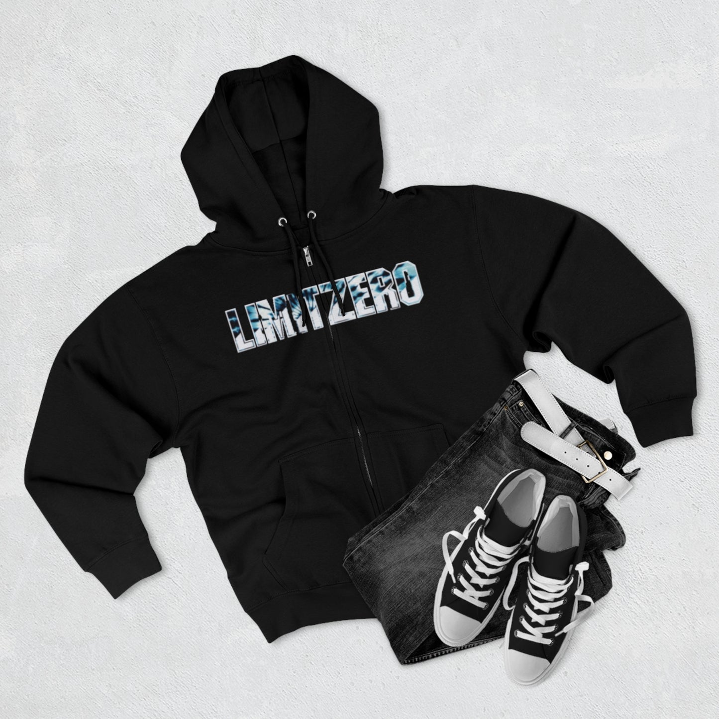 LimitZero TieDye Logo Unisex Zip Hoodie (DTG)