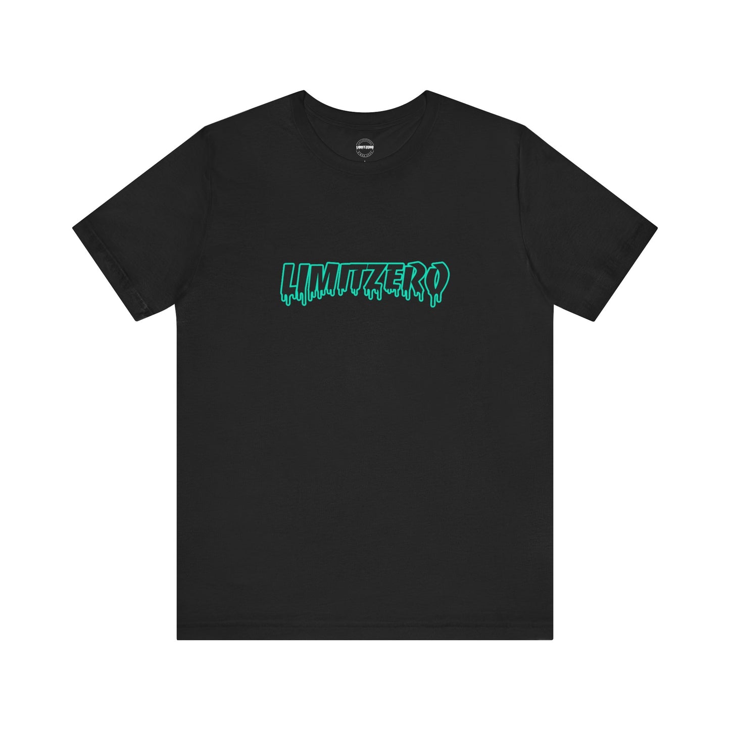 LimitZero Front Teal Curved Drip Logo Tee