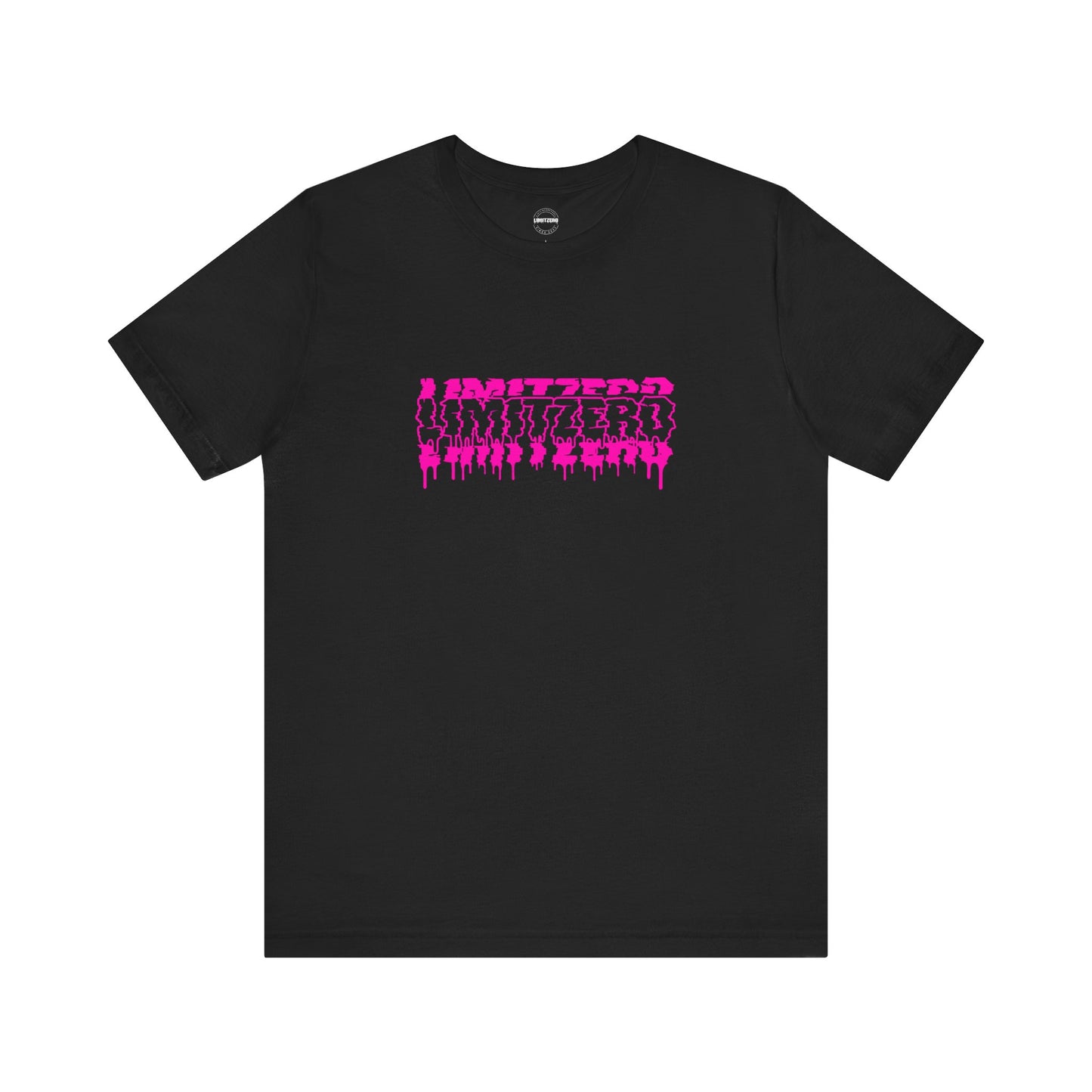 LimitZero Front New Era Glitch Pink Logo Tee