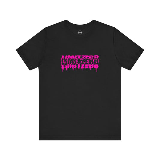 LimitZero Front New Era Glitch Pink Logo Tee