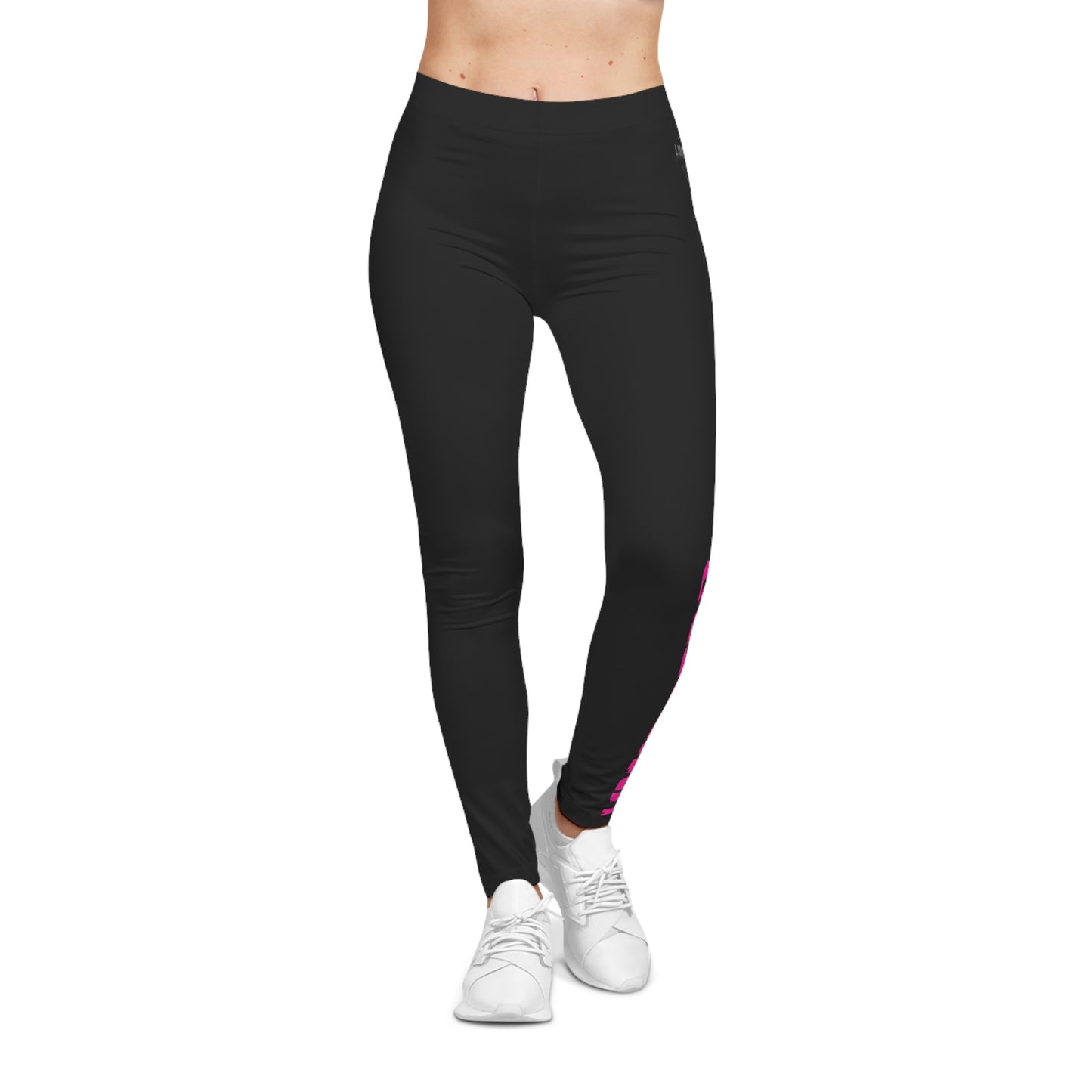 LimitZero Women's Black w Pink New Era Leggings – Yoga Pants