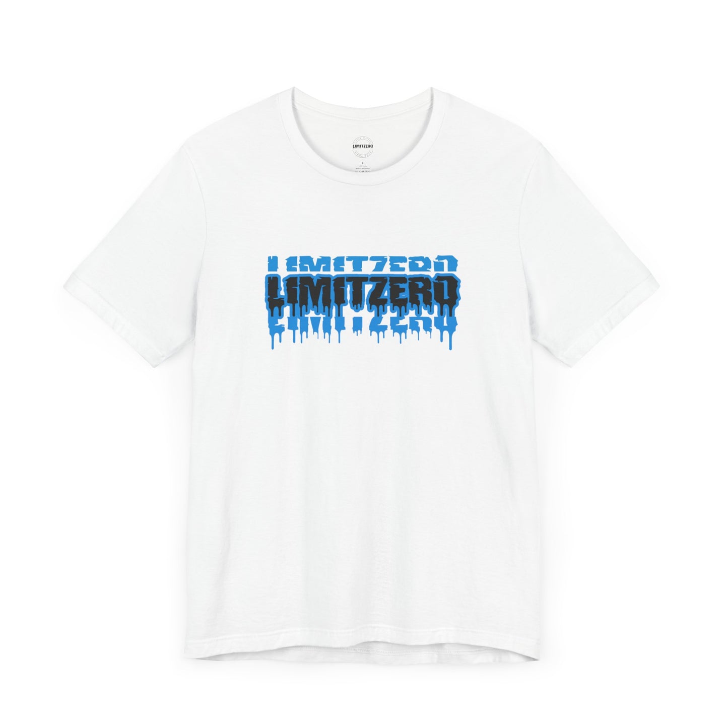 LimitZero Front New Era Brok3n Blue Logo Unisex Tee