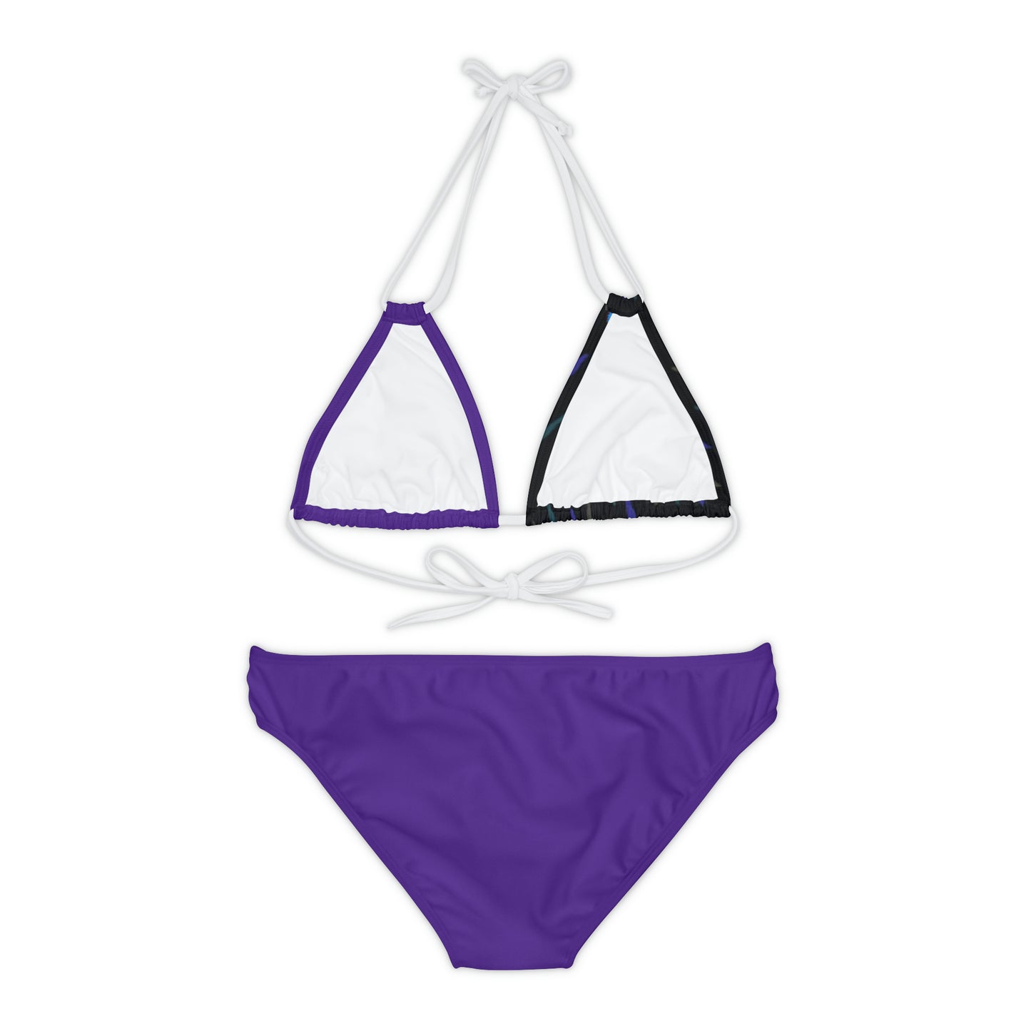 LimitZero Purple Strap Bikini Set (Plain Bottom)