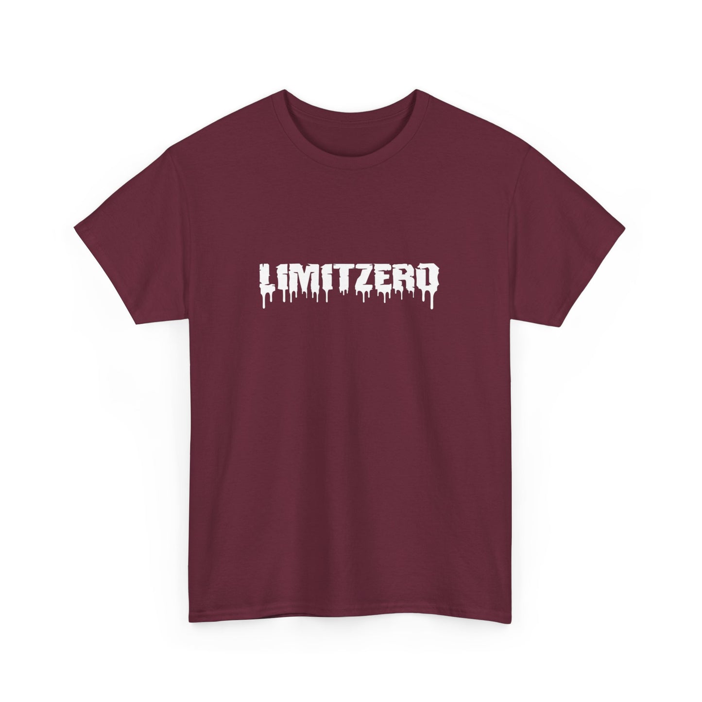 LimitZero Maroon Front New Era Curved Drip Logo Unisex Tee