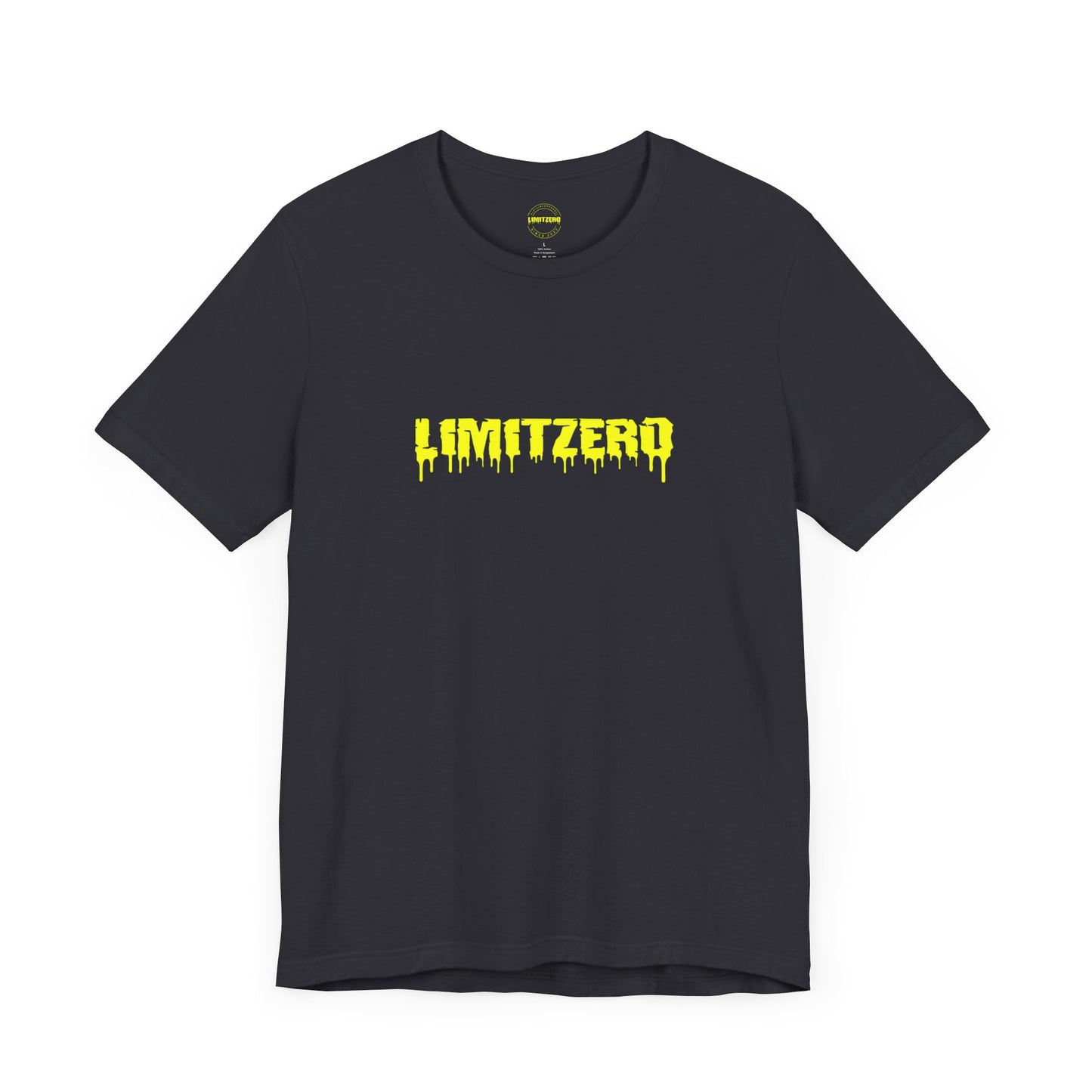 LimitZero Front New Era Yellow Curved Drip Logo Tee