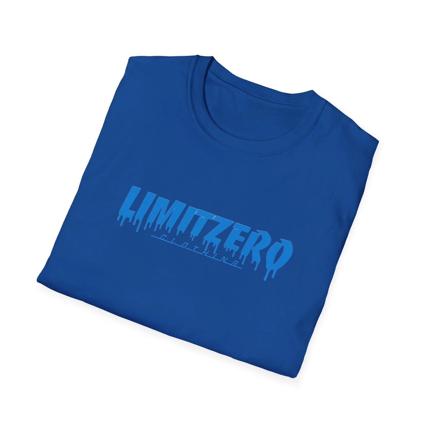 LimitZero Front Blue Curved Drip Logo Tee