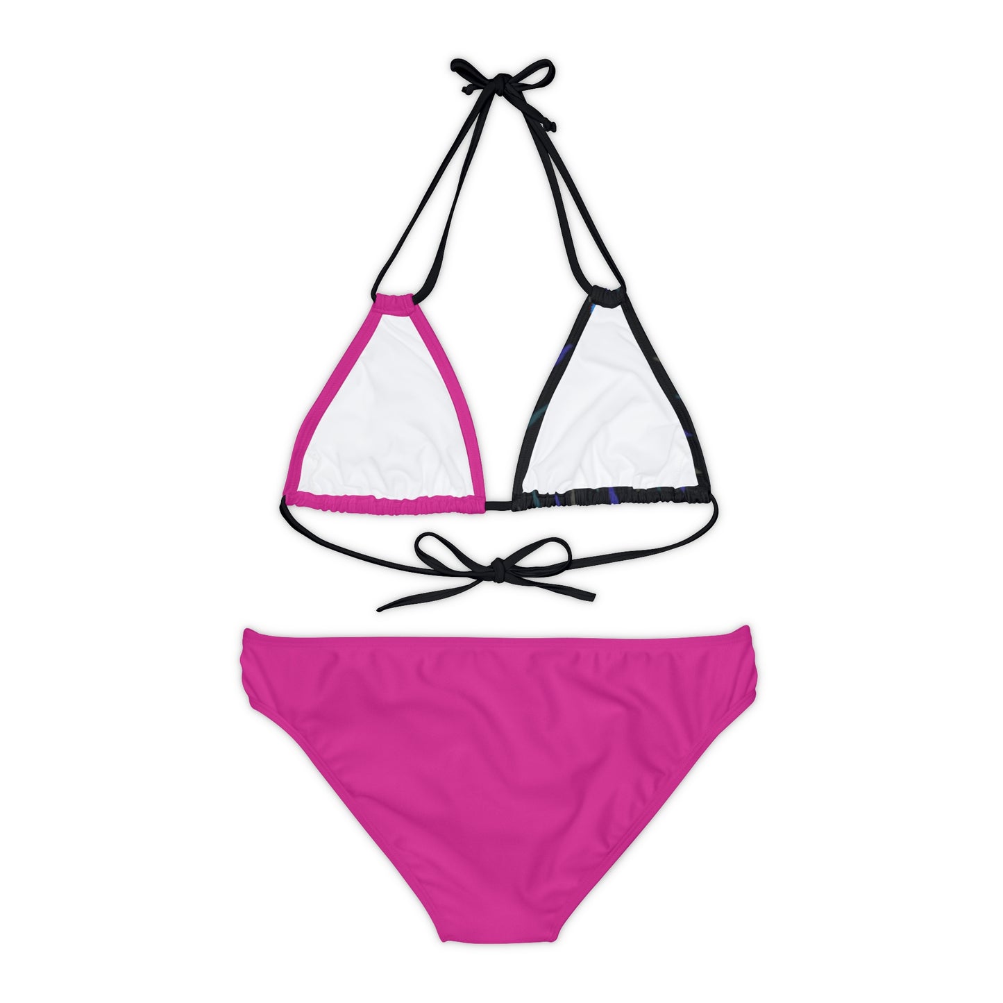 LimitZero Pink Strap Bikini Set (Plain Bottom)