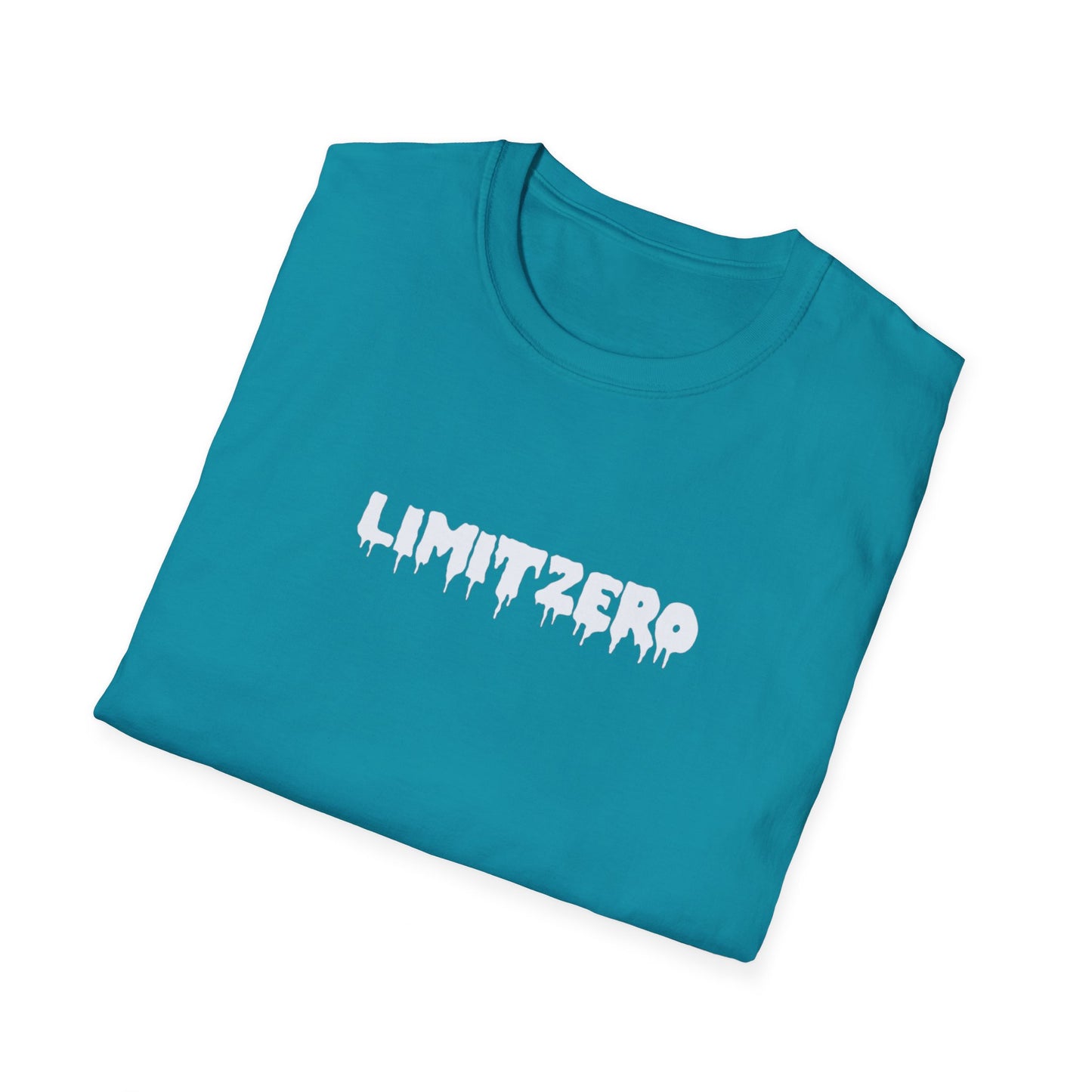 LimitZero Front White Drip Logo Tee