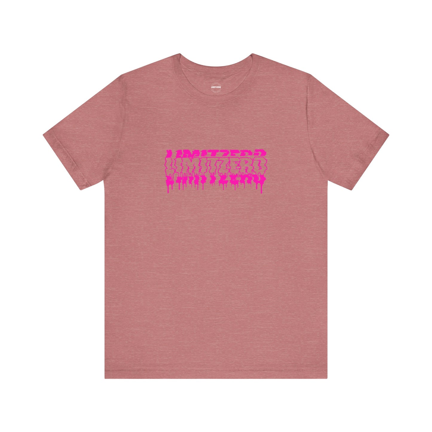 LimitZero Front New Era Glitch Pink Logo Tee