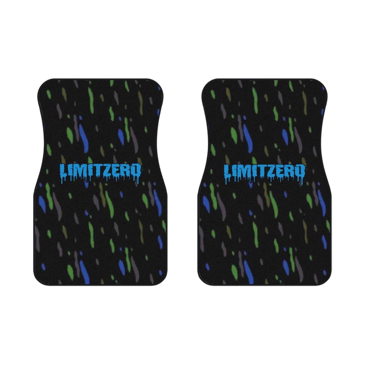 LimitZero Blue Confetti Car Mats (2x Front)