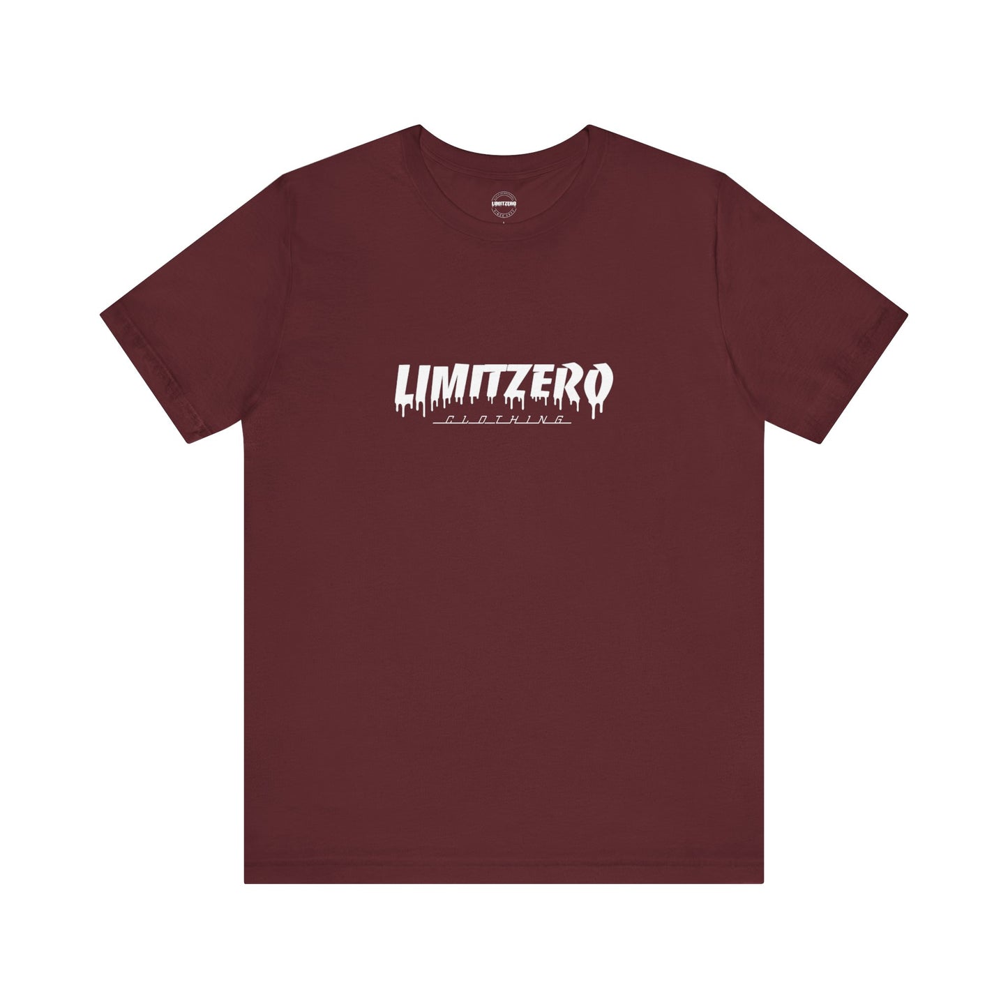 LimitZero Front White Curved Drip Logo Tee
