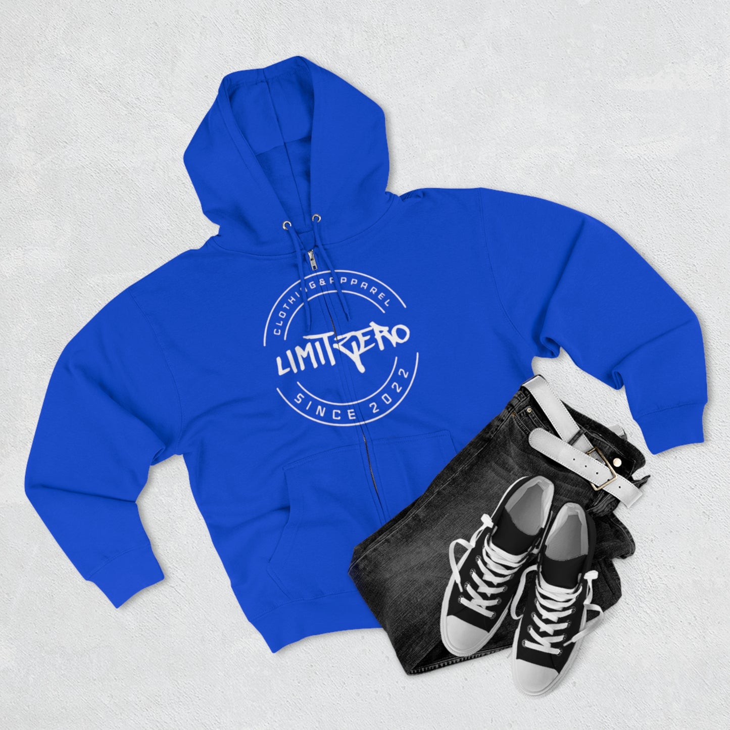 LimitZero Logo V3 Unisex Zip Hoodie (DTG)