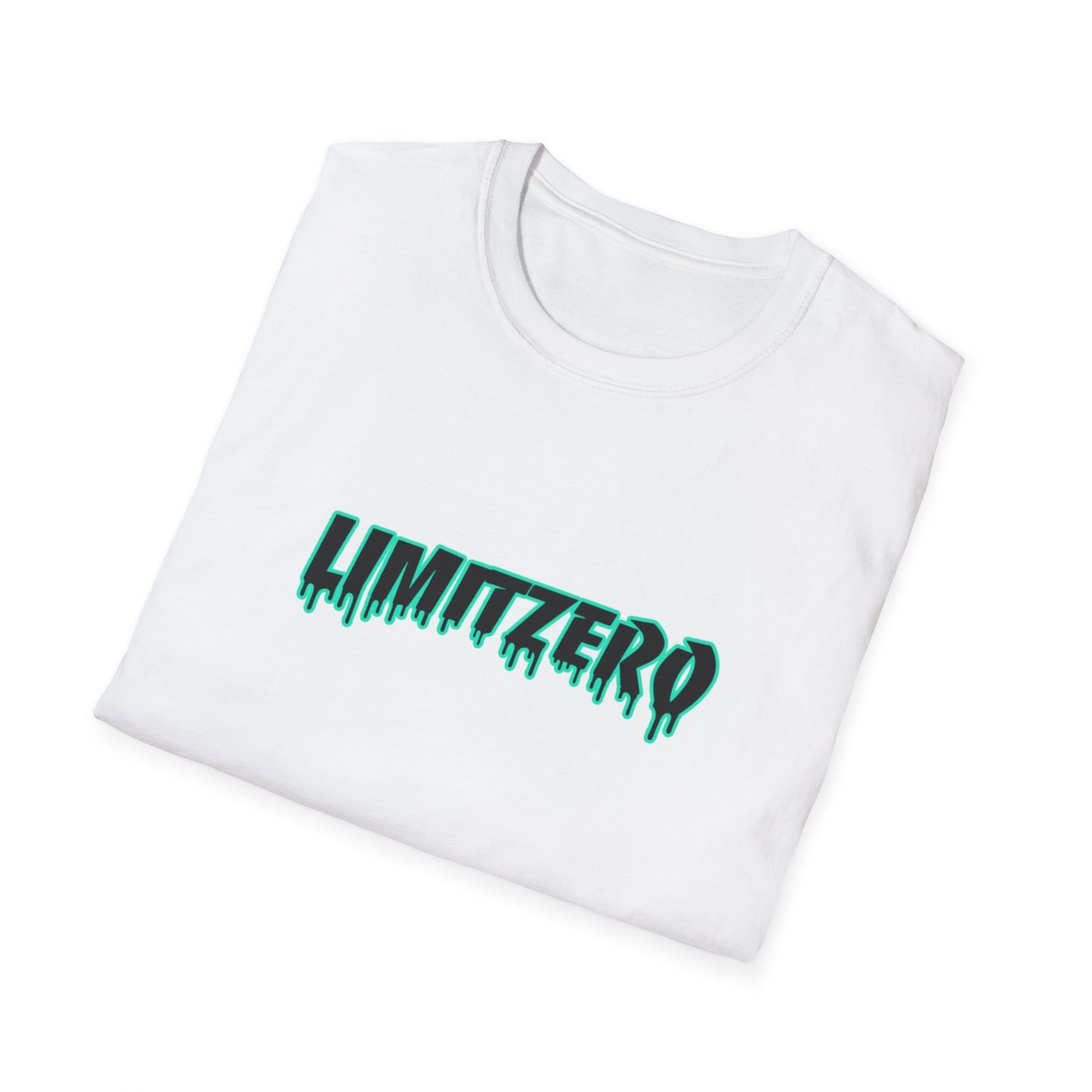 LimitZero Front Teal Curved Drip Logo Tee