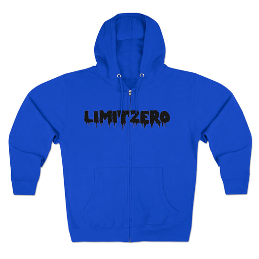 LimitZero Blue Drip Unisex Zip Hoodie (DTG)