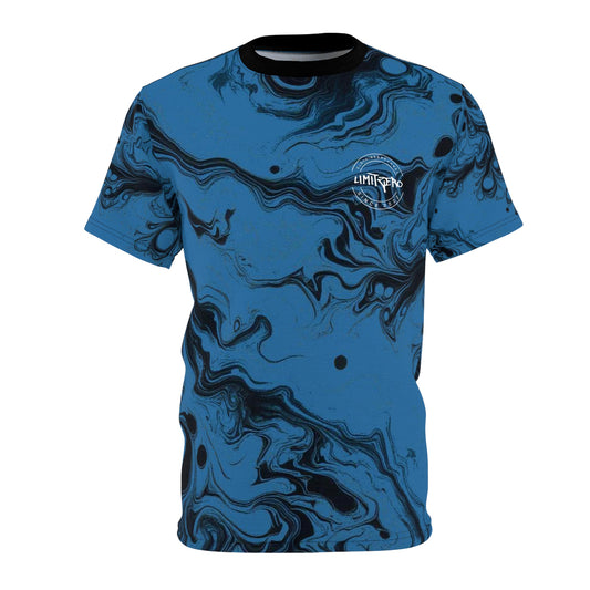 LimitZero LimitedEdition Blue/Black Tie-Dye Unisex Cut & Sew Tee