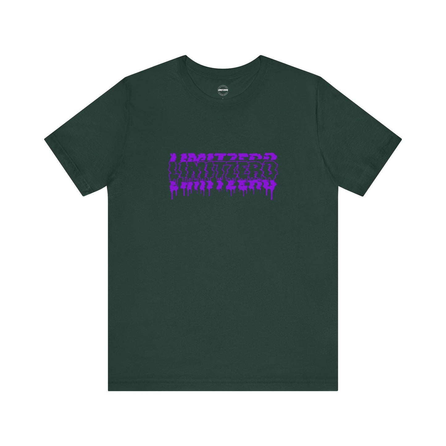 LimitZero Front New Era Glitch all-Purple Logo Unisex Tee