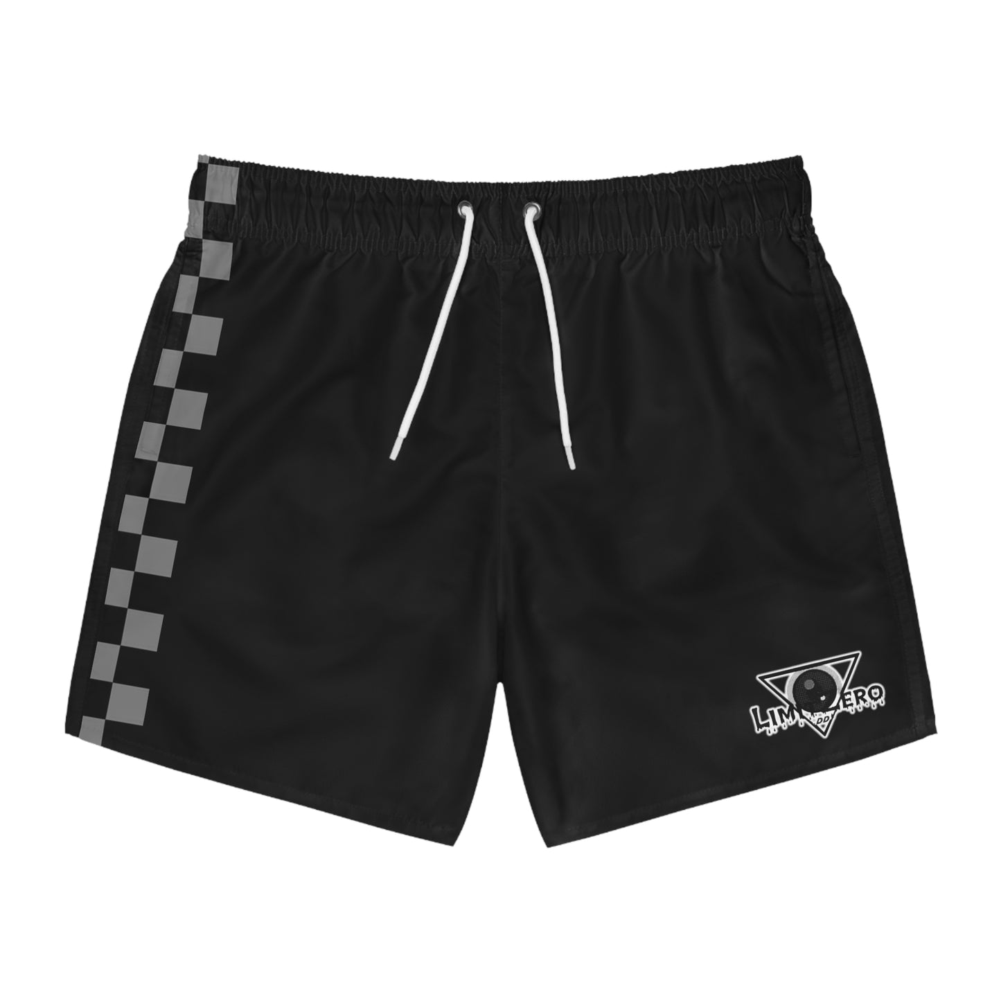 LimitZero Grey checkered Logo Surf Shorts