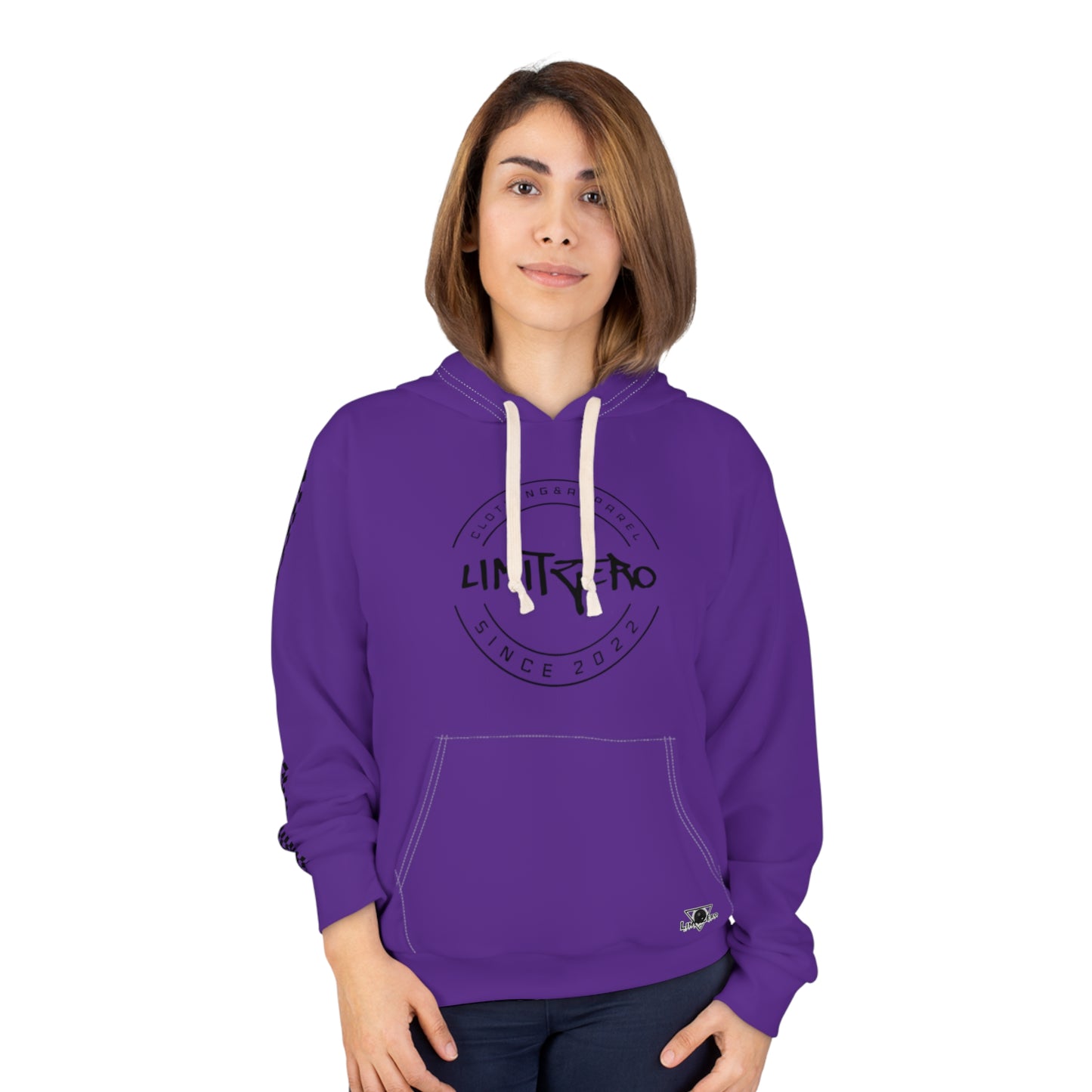 LimitZero Ultra Violet Unisex Checkered Pullover Hoodie