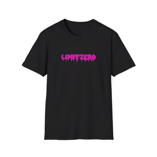 LimitZero Front Pink Drip Logo Tee