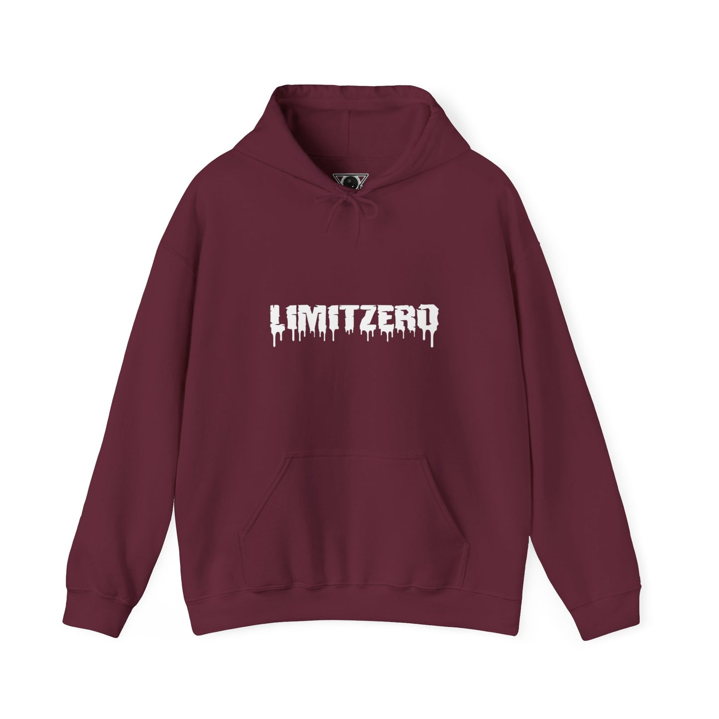 LimitZero Front Curved Drip Logo V2 Unisex Heavy Blend™ Hoodie (US MARKET)