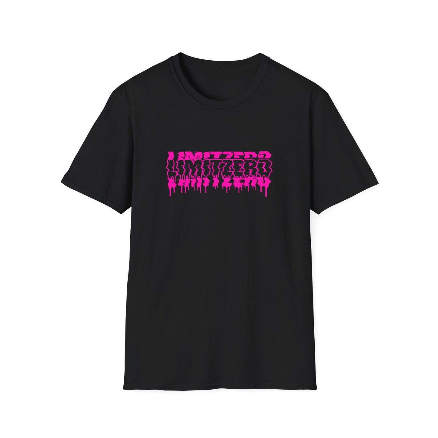 LimitZero Front New Era Glitch Pink Logo Tee