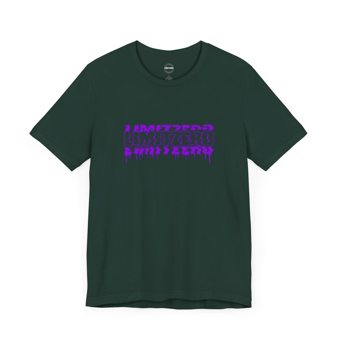 LimitZero Front New Era Glitch all-Purple Logo Unisex Tee
