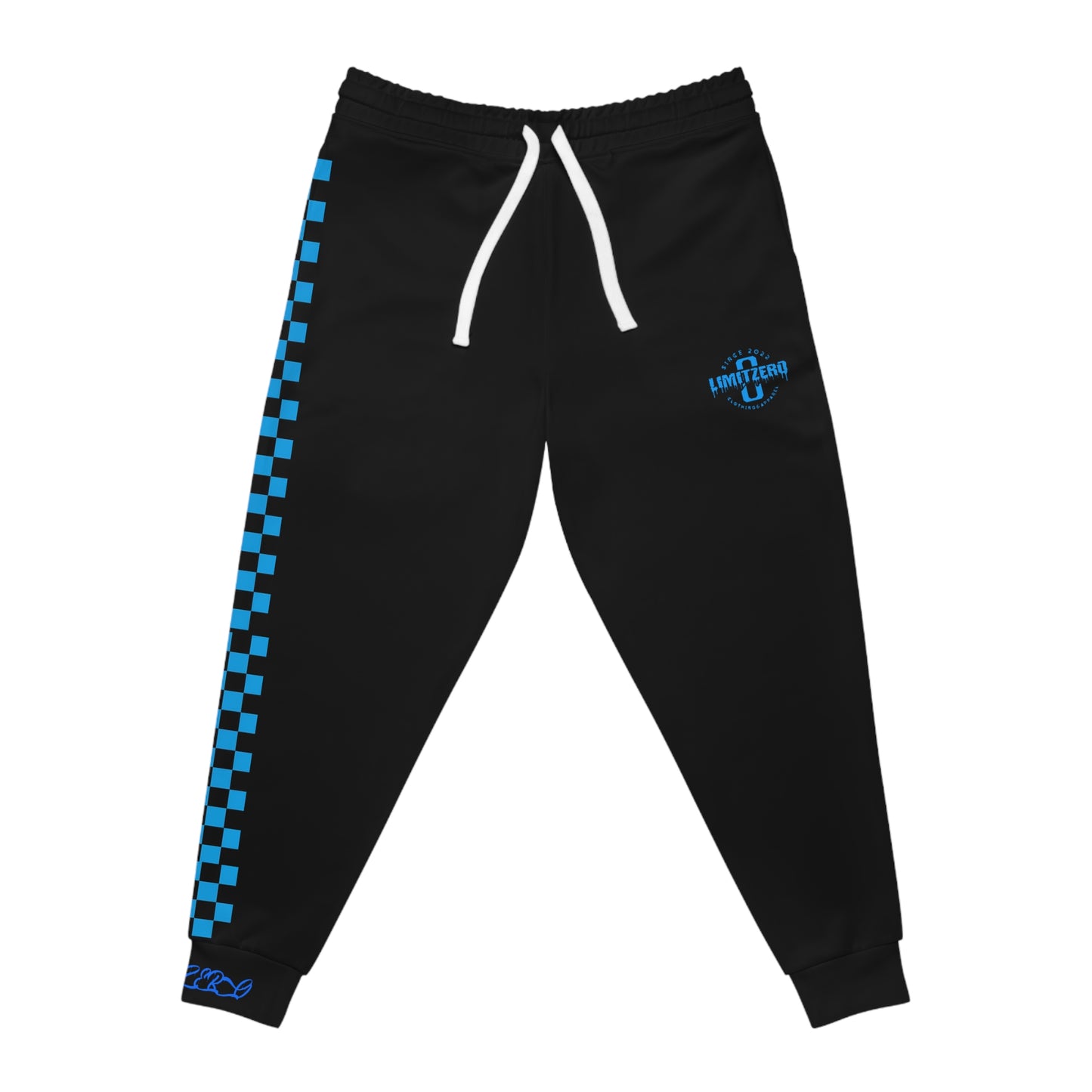 LimitZero Unisex Blue Checkered Sweatpants