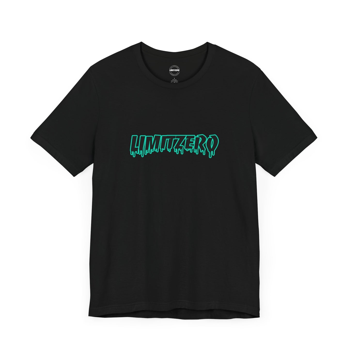 LimitZero Front Teal Curved Drip Logo Tee