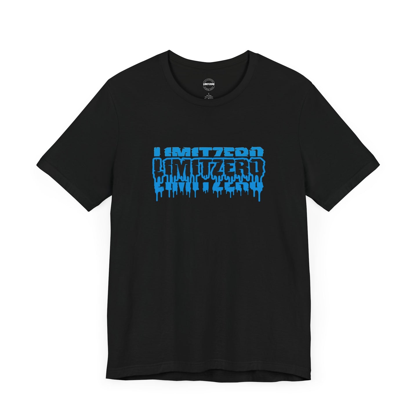 LimitZero Front New Era Brok3n Blue Logo Unisex Tee